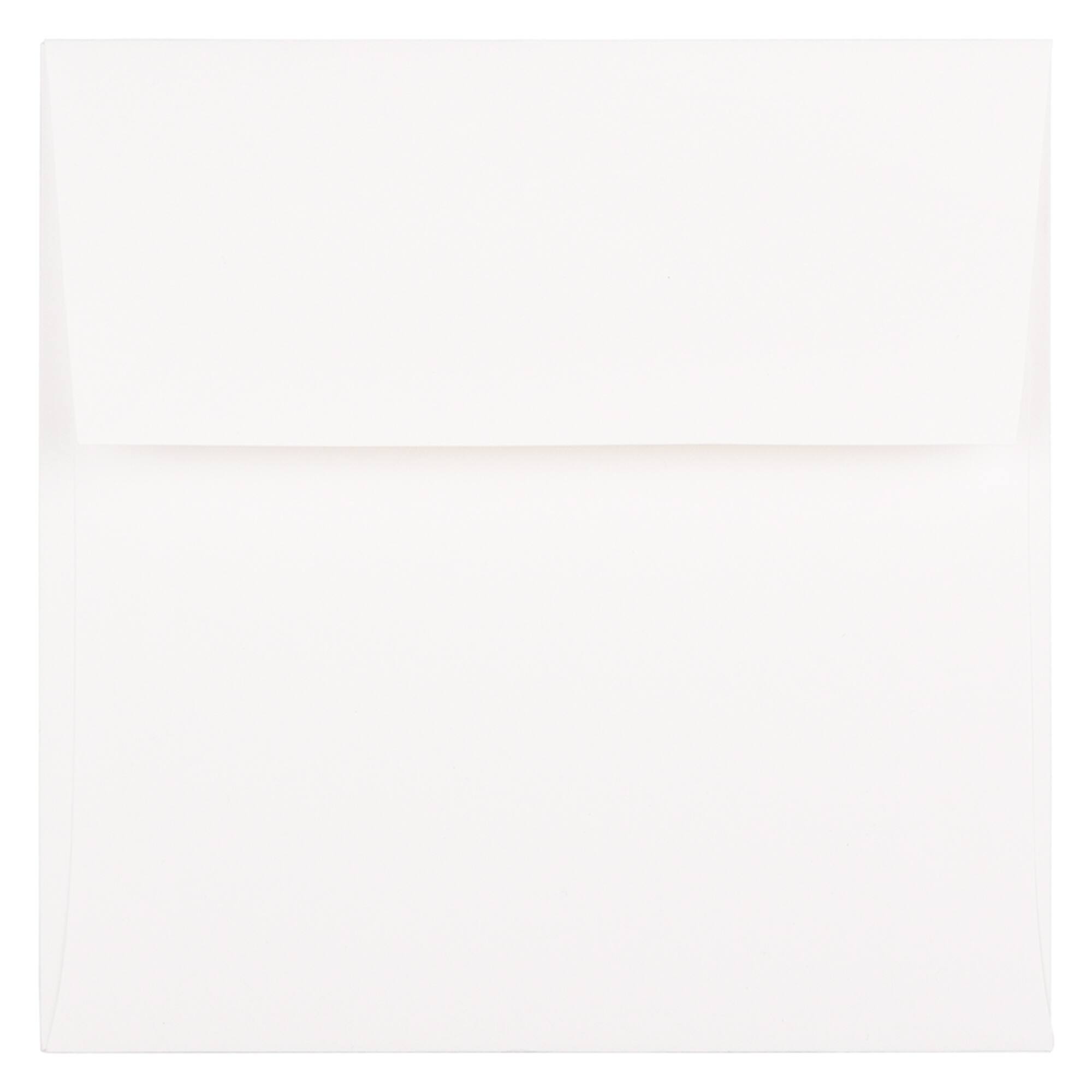 JAM Paper 5.5" x 5.5" White Semi Gloss Square Invitation Envelopes